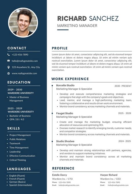 Free printable resume templates you can customize .
